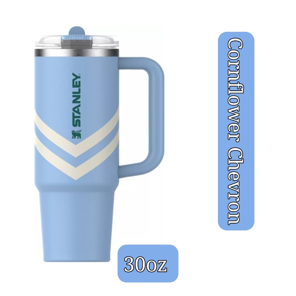 Stanley ProTour Flip Straw 30 oz Tumbler "Cornflower Chevron" NEW
